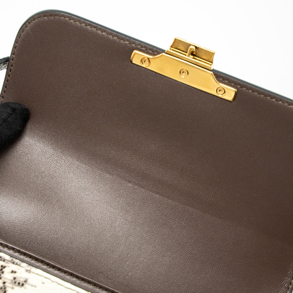 CELINE TEEN TRIOMPHE BAG LIZARD NATURAL COLOUR GHW