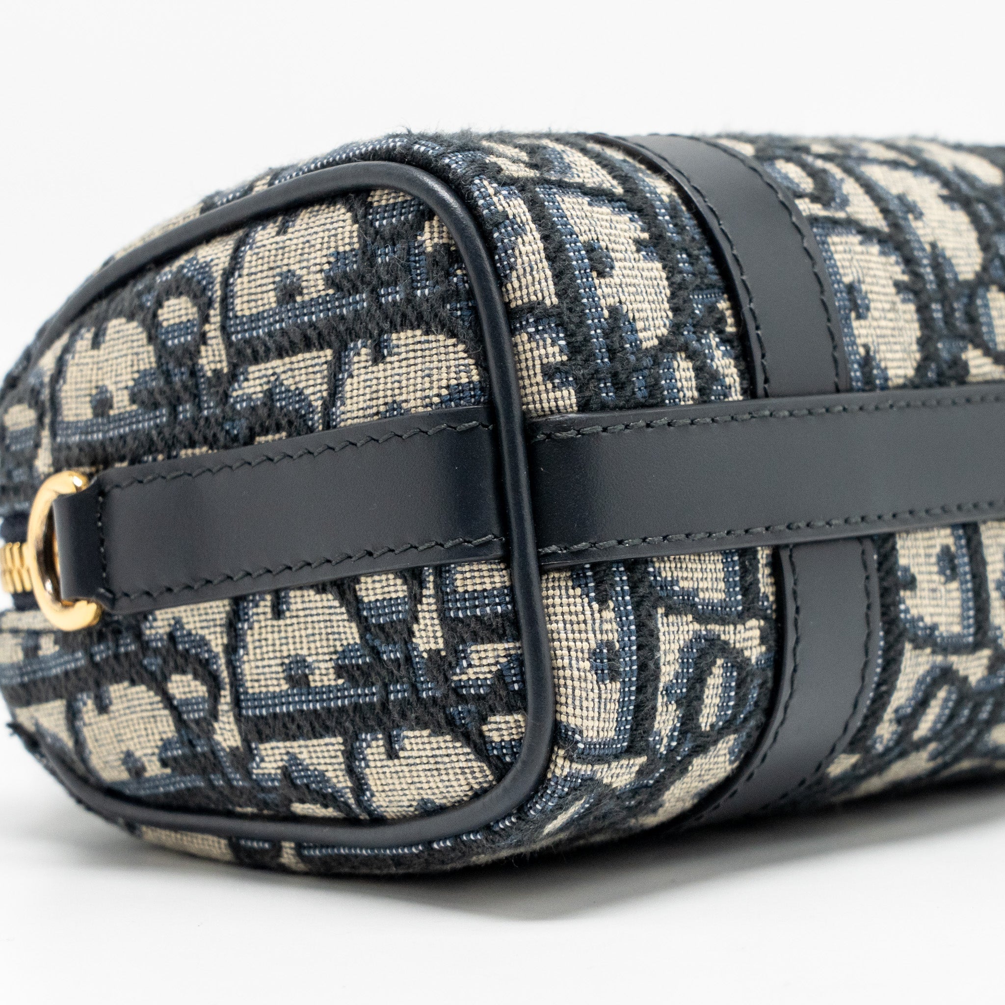 DIOR GROOVE 17 BAG NANO BLUE OBLIQUE CANVAS GHW