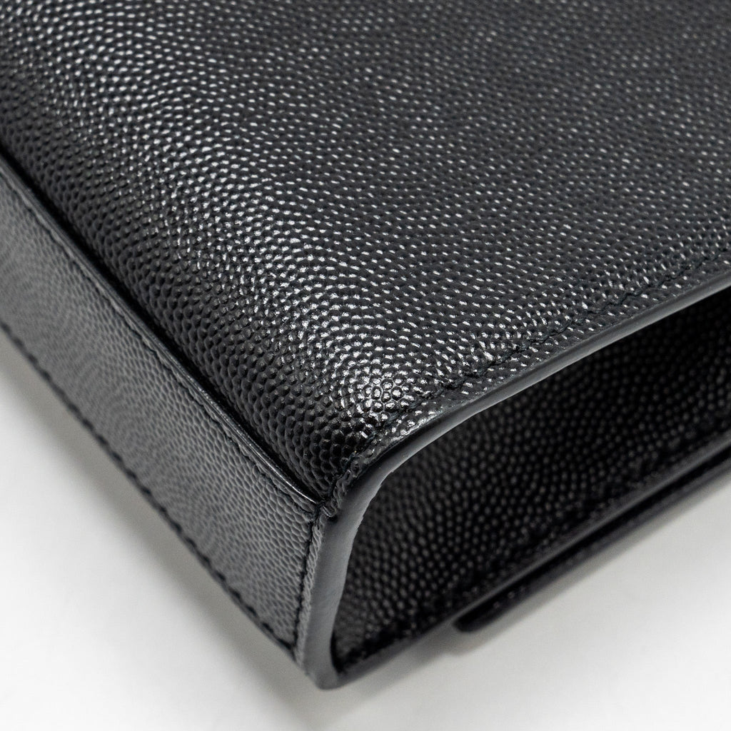 SAINT LAURENT/YSL MEDIUM KATE BAG GRAINED CALFSKIN BLACK GHW