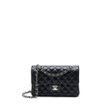 CHANEL SMALL CLASSIC DOUBLE FLAP BAG LAMBSKIN BLACK SHW