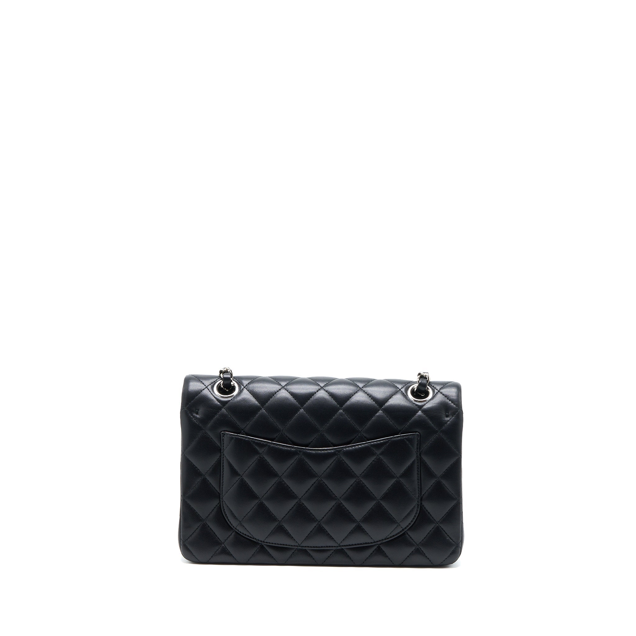 CHANEL SMALL CLASSIC DOUBLE FLAP BAG LAMBSKIN BLACK SHW