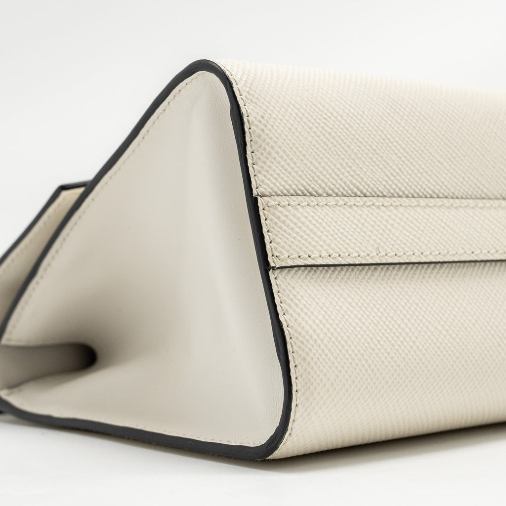 PRADA SAFFIANO ROBOT MONOCHROM CROSSBODY BAG WHITE SHW