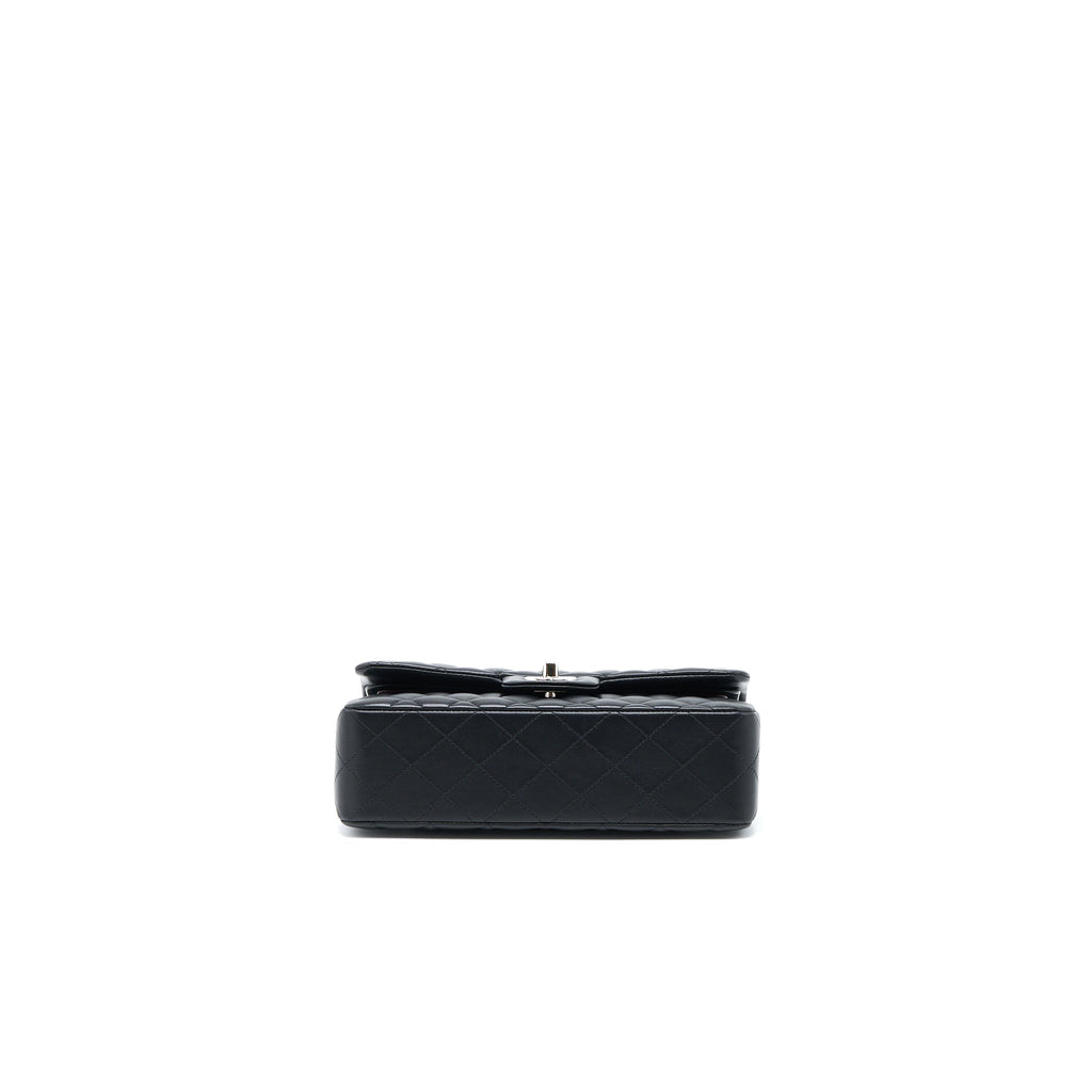 CHANEL SMALL CLASSIC DOUBLE FLAP BAG LAMBSKIN BLACK SHW