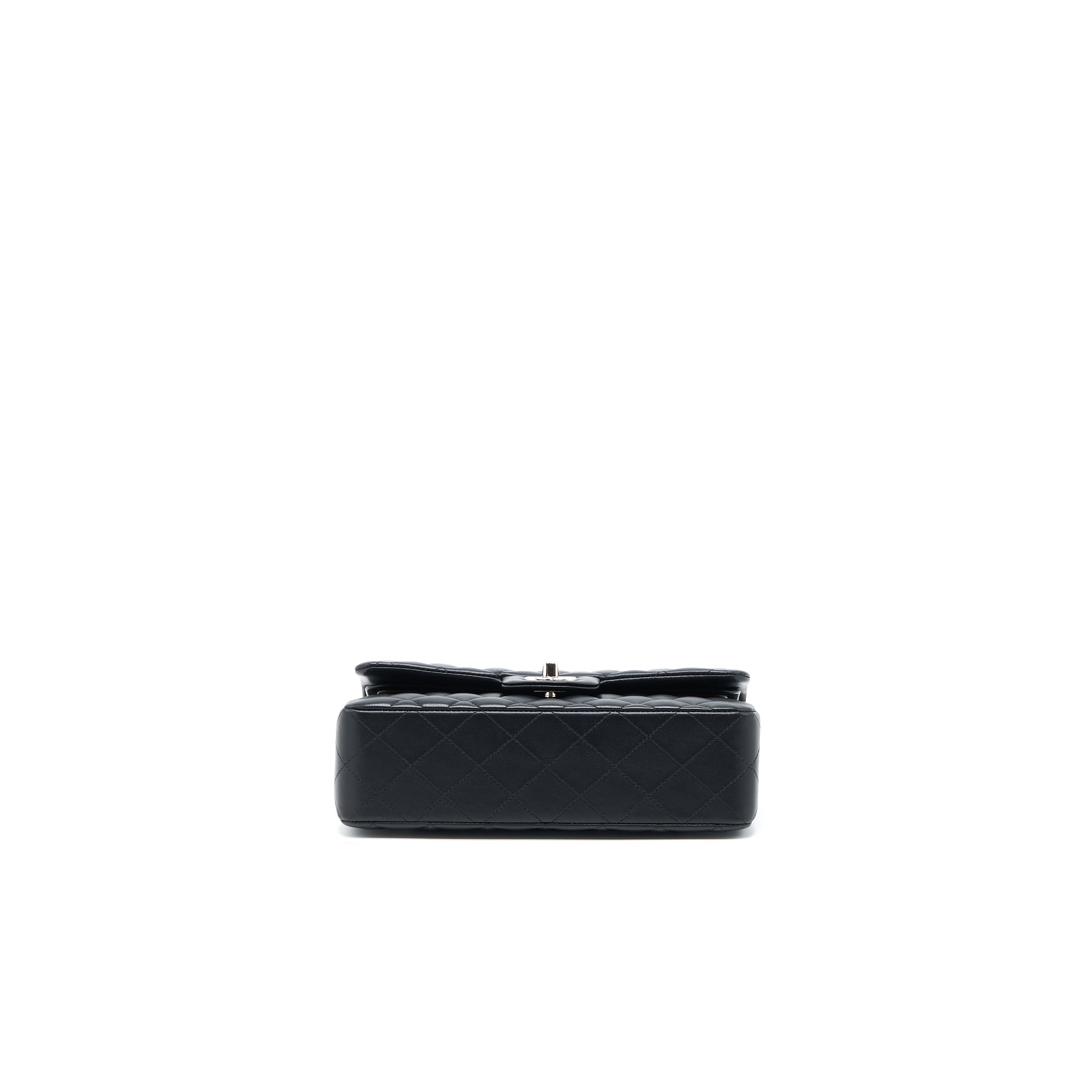 CHANEL SMALL CLASSIC DOUBLE FLAP BAG LAMBSKIN BLACK SHW