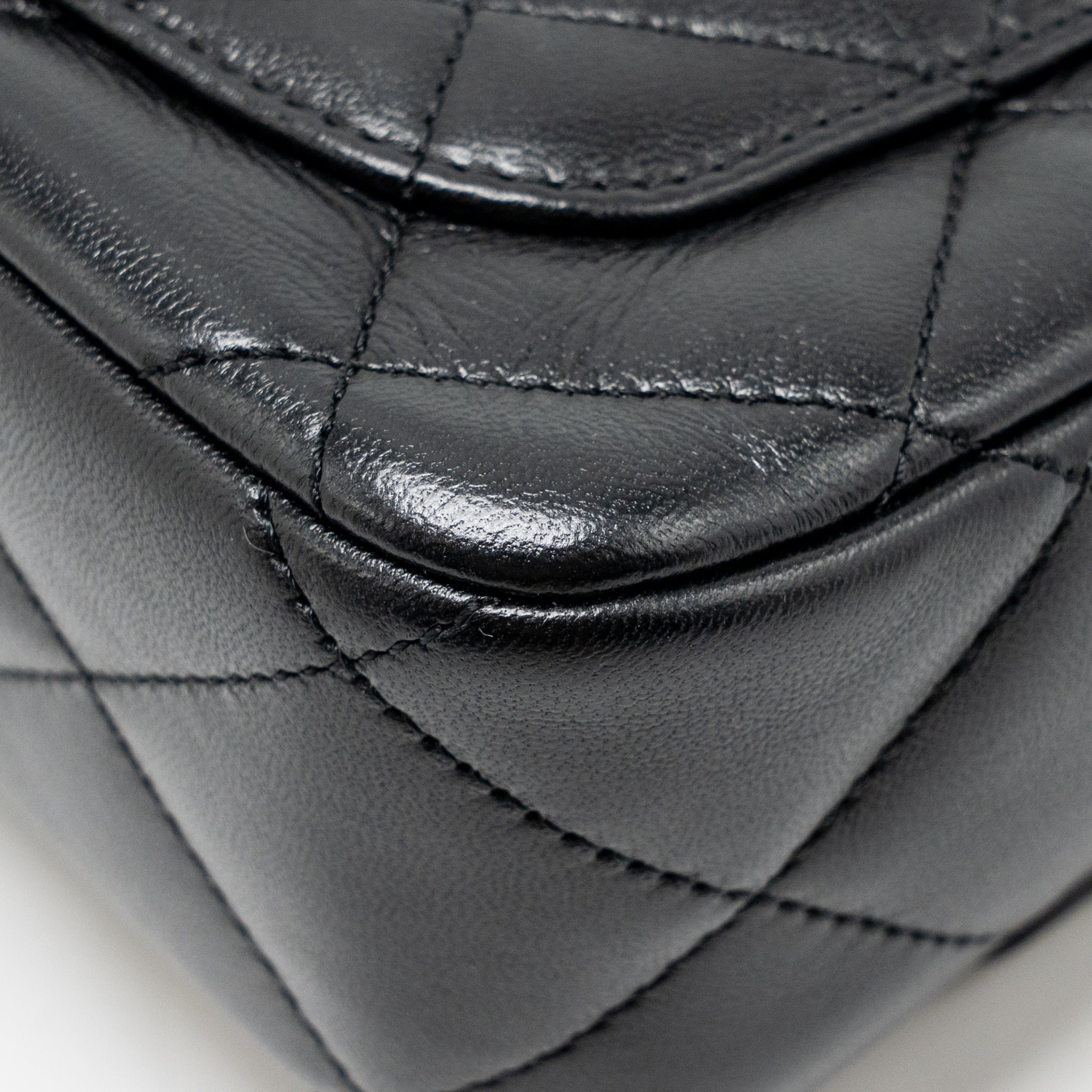 CHANEL COCO LOVE FLAP BAG ADJUSTABLE CHAIN LAMBSKIN BLACK GHW (MICROCHIP)