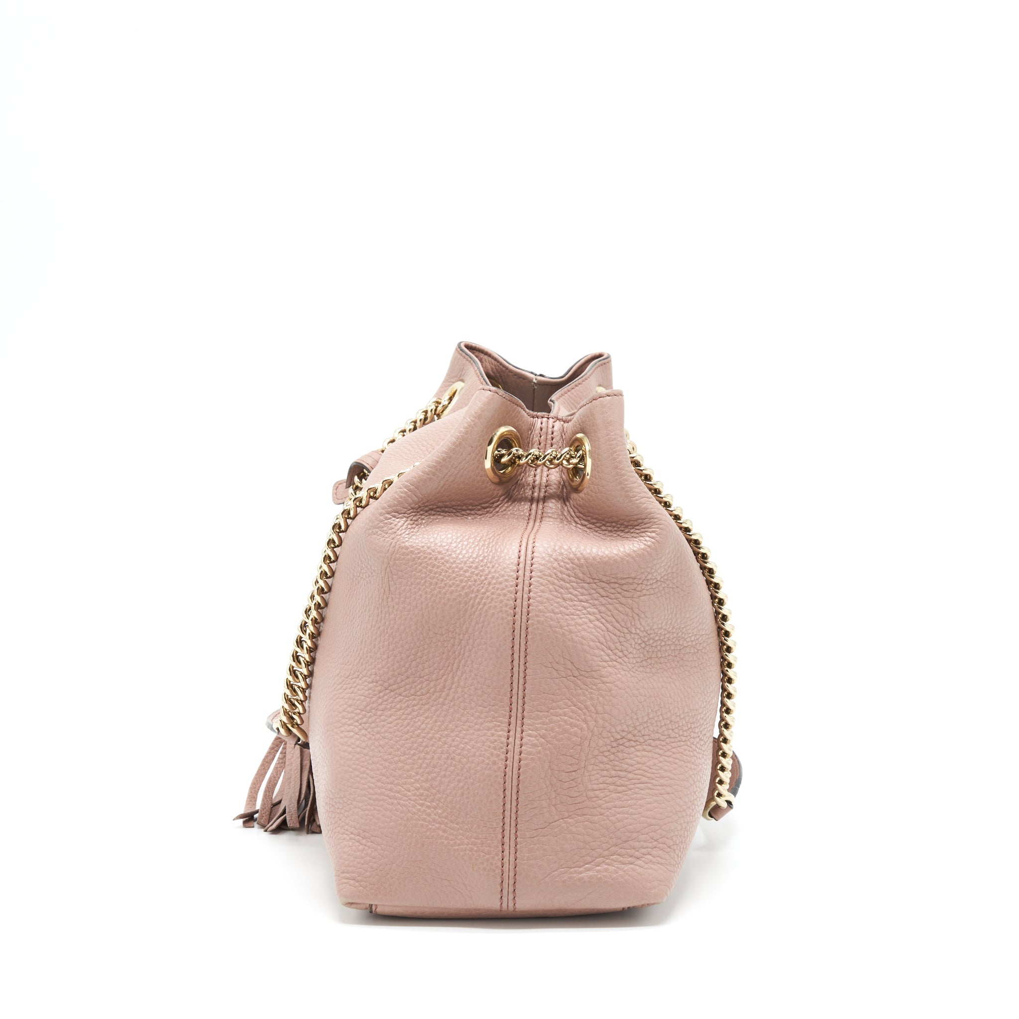 GUCCI SOHO CHAIN SHOULDER BAG LIGHT PINK GHW