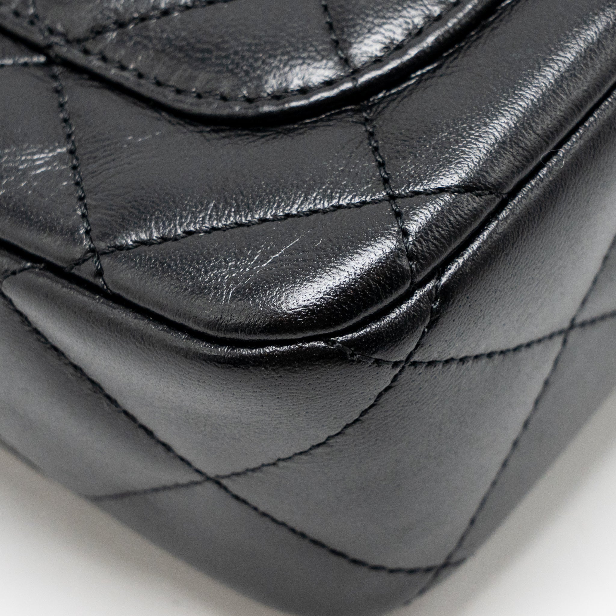 CHANEL COCO LOVE FLAP BAG ADJUSTABLE CHAIN LAMBSKIN BLACK GHW (MICROCHIP)