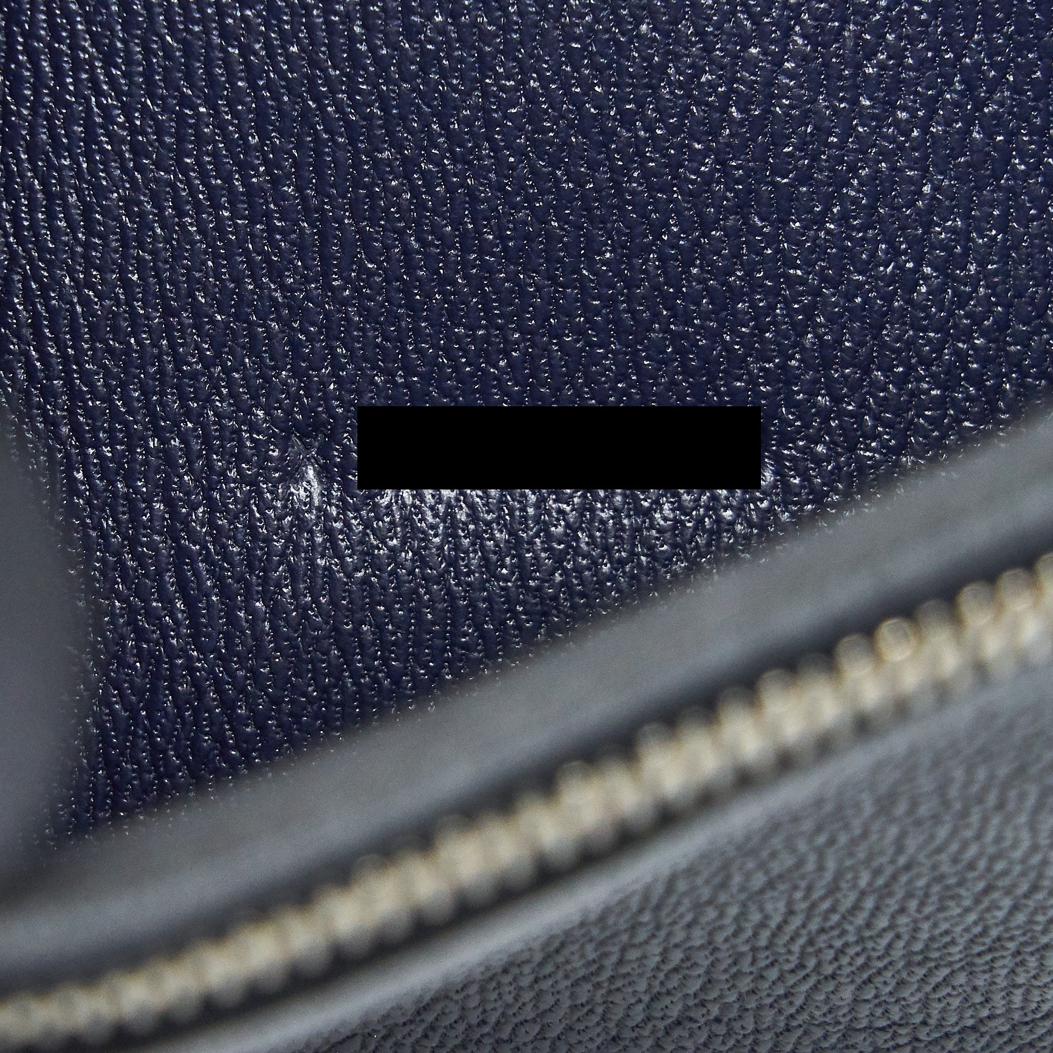 HERMES ALLIGATOR BEARN WALLET BLUE MARINE SHW