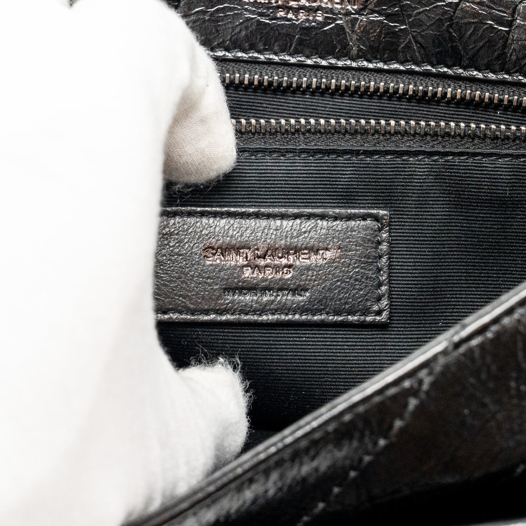 SAINT LAURENT/YSL MEDIUM NIKI BAG VINTAGE CALFSKIN BLACK SHW