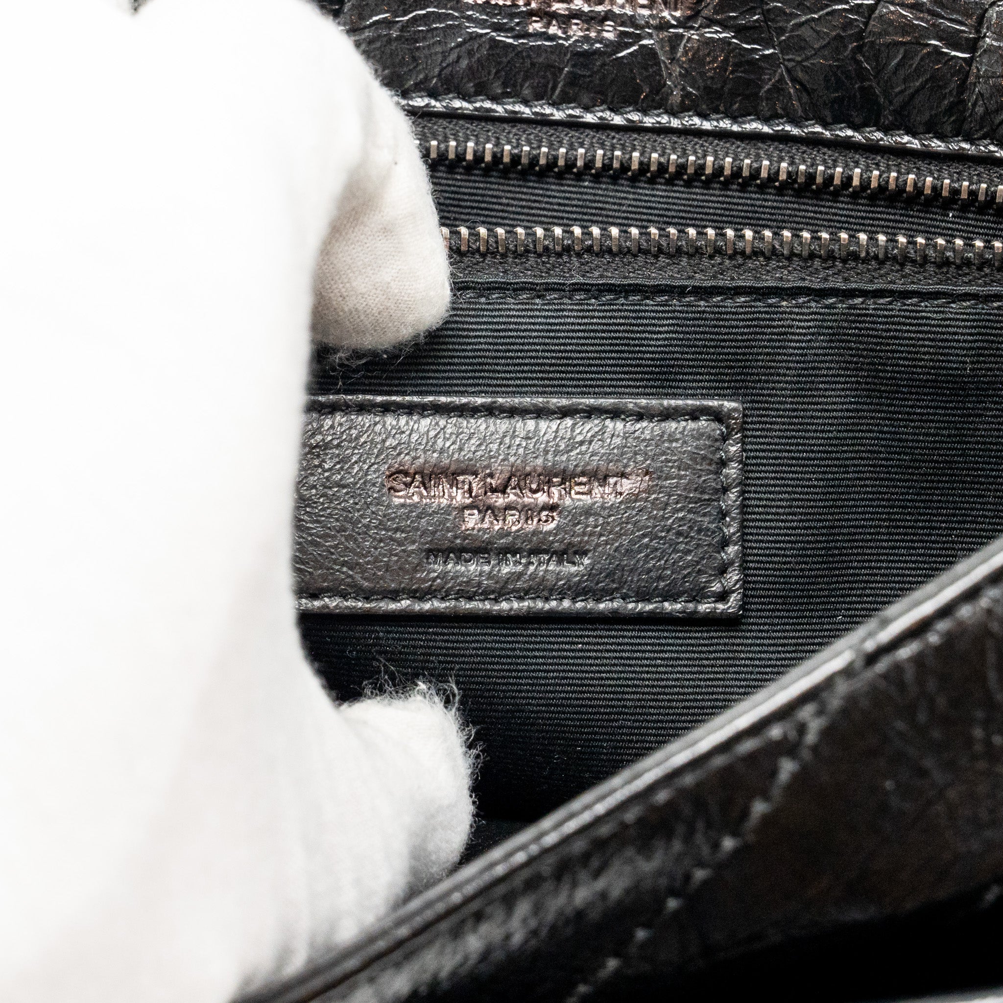 SAINT LAURENT/YSL MEDIUM NIKI BAG VINTAGE CALFSKIN BLACK SHW