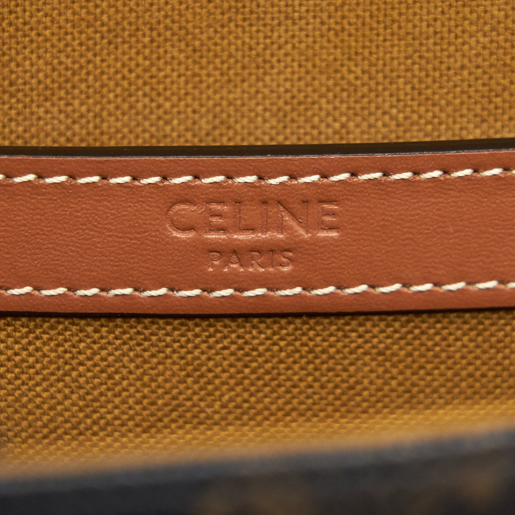 CELINE FLOCO BAG IN TRIOMPHE CANVAS