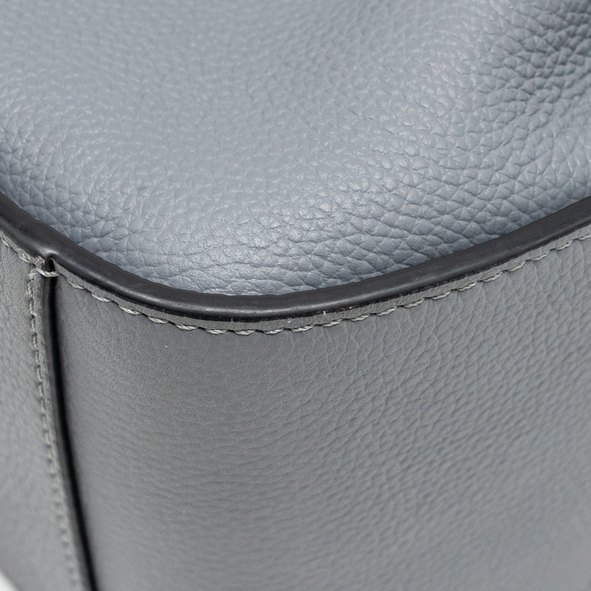 LOEWE MINI HAMMOCK DRAWSTRING BAG GRAINED CALFSKIN GREY GHW