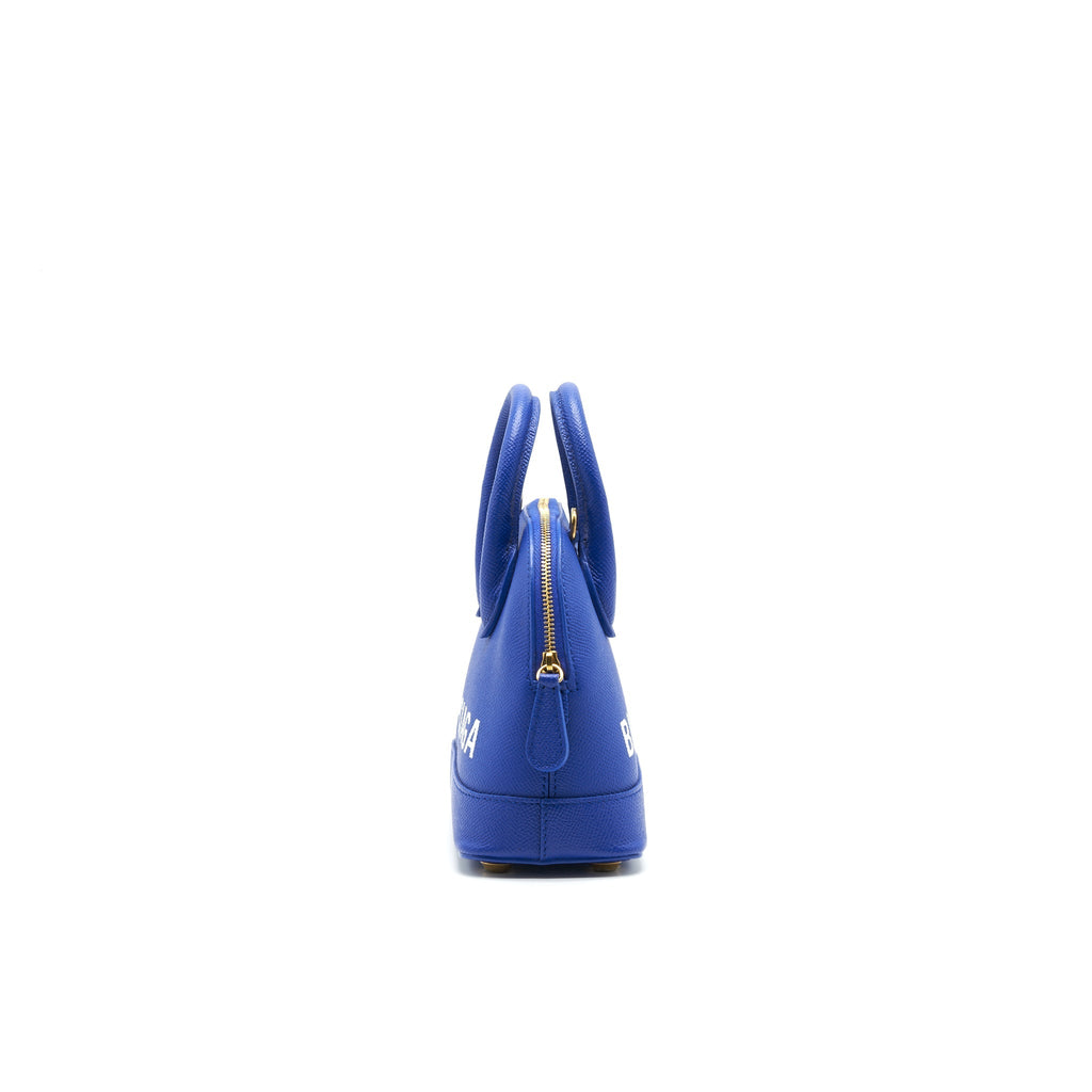 BALENIAGA VILLA TOP HANDLE BAG XXS BLUE
