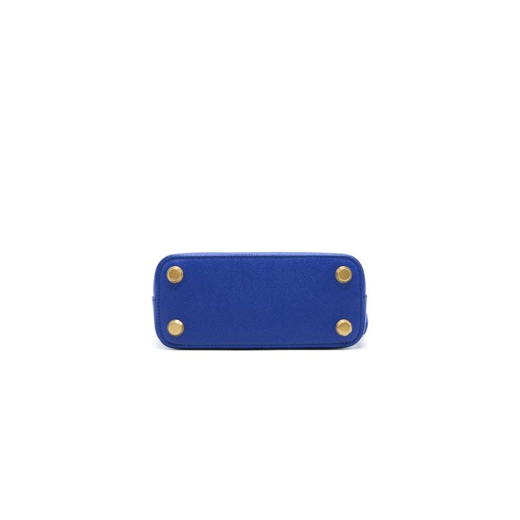 BALENIAGA VILLA TOP HANDLE BAG XXS BLUE