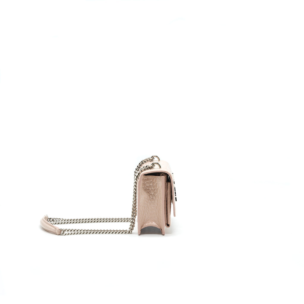 SAINT LAURENT /YSL SMALL WALLET ON CHAIN PINK SHW