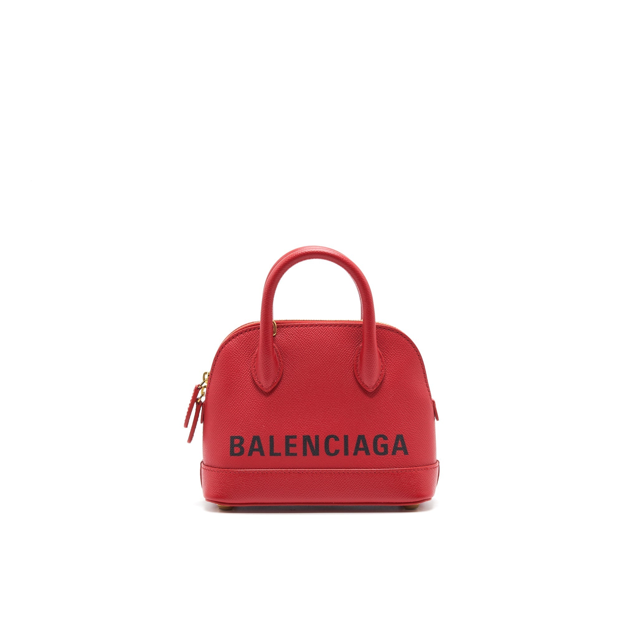 BALENCIAGA VILLE TOP HANDLE TOTE BAG XXS RED