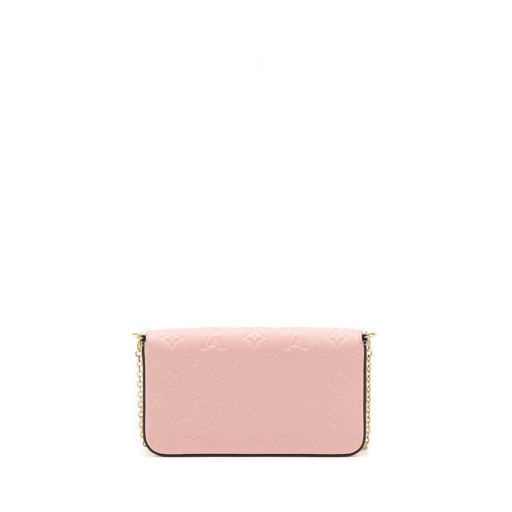 LOUIS VUITTON FELICIA POCHETTE MONOGRAM EMPREINTE ROSE POUNDER GHW