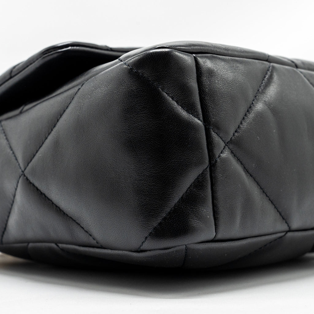 CHANEL LARGE 19 BAG LAMBSKIN BLACK GHW