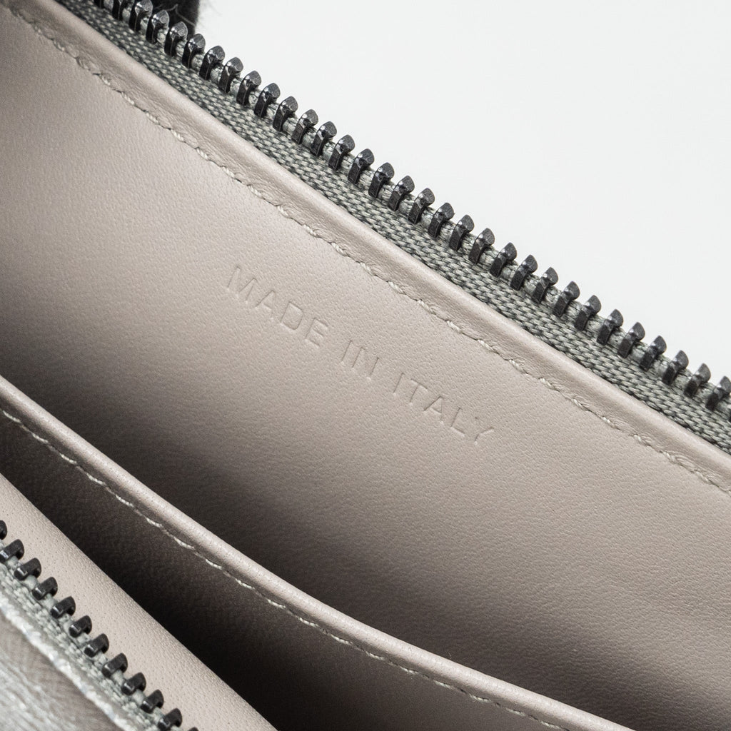DIOR DIORDOUBLE CLUTCH WITH CHAINS CALFSKIN ARGENT BLACK HARDWARE