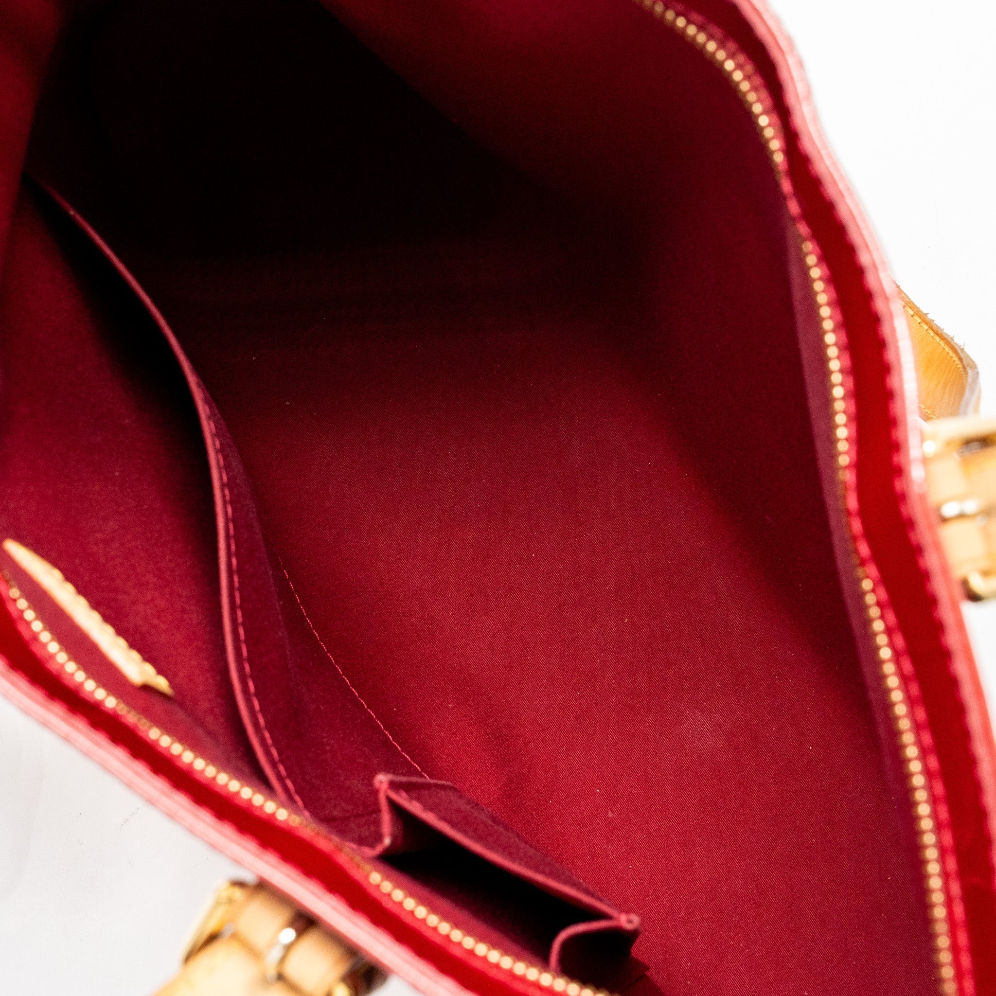 LOUIS VUITTON ZIP TOTE BAG PATENT RED GHW
