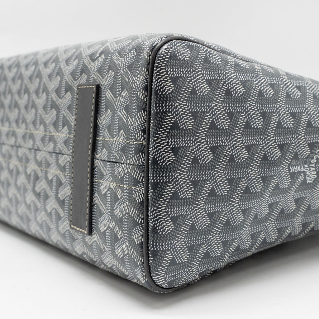 GOYARD ROUETTE SOUPLE PM BAG GOYARDLINE CANVAS / CALFSKIN GREY SHW