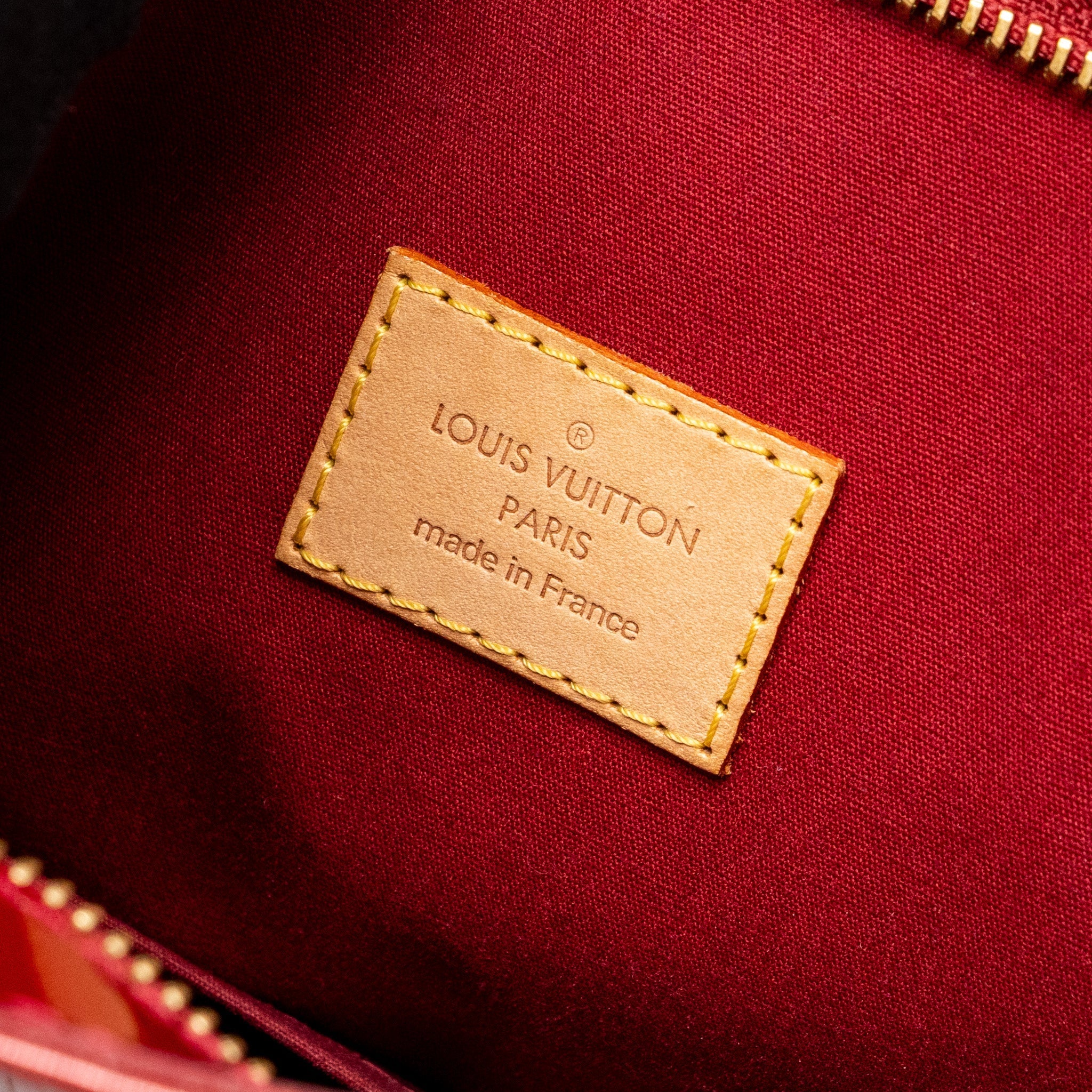 LOUIS VUITTON ZIP TOTE BAG PATENT RED GHW