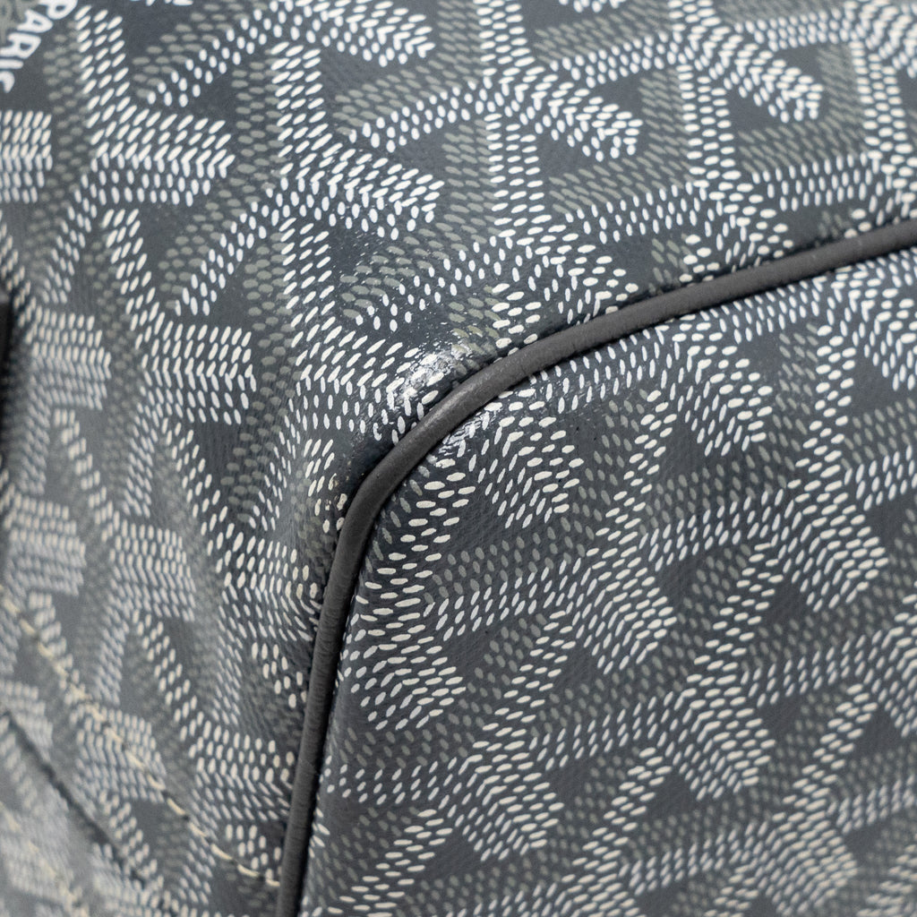 GOYARD ROUETTE SOUPLE PM BAG GOYARDLINE CANVAS / CALFSKIN GREY SHW