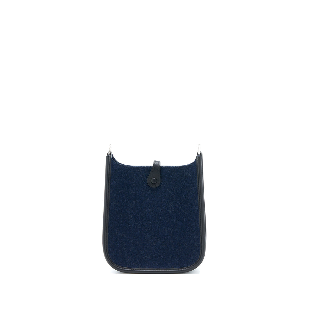 HERMES MINI EVELYNE FEUTRE/SWIFT BLUE NUIT/BLACK SHW