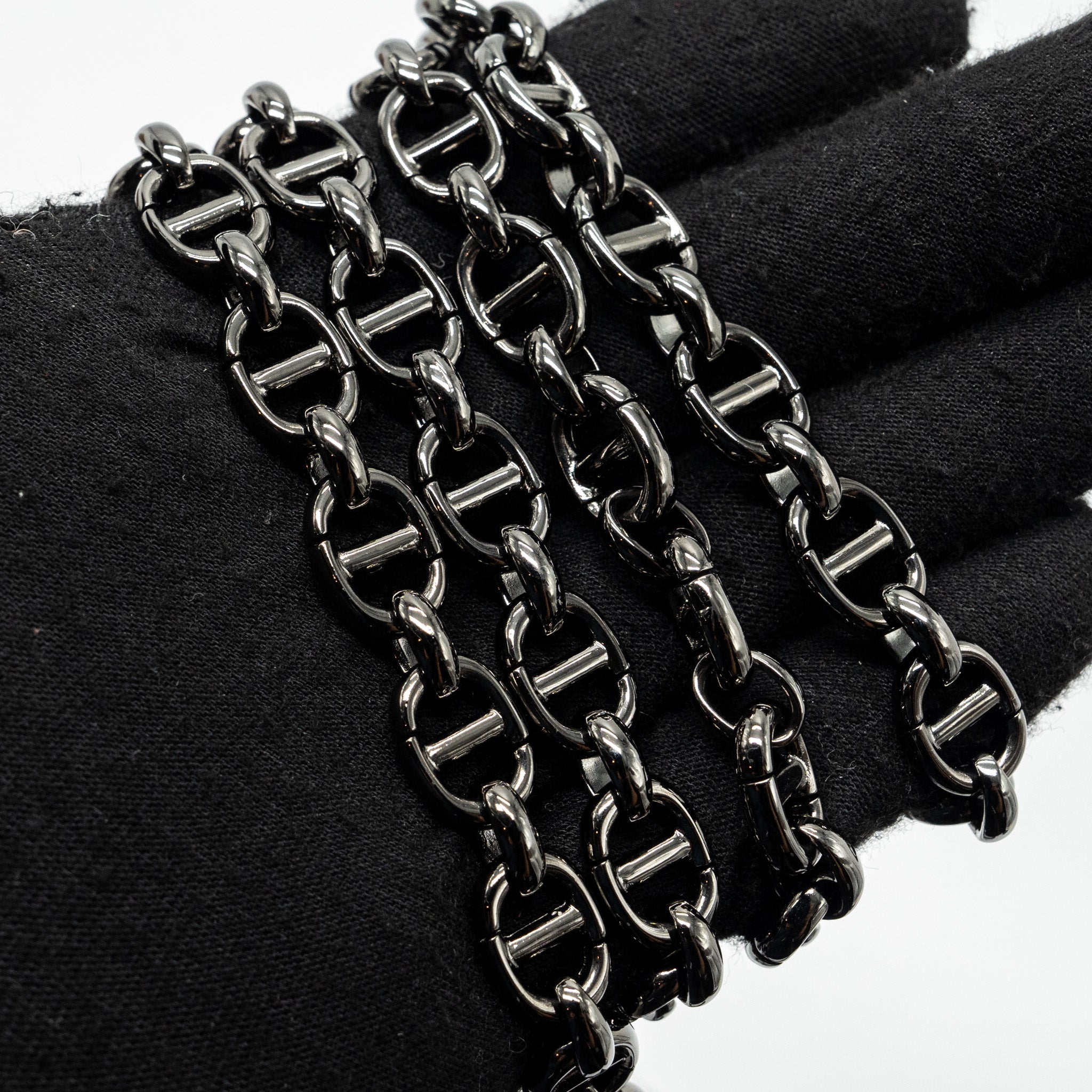 DIOR DIORDOUBLE CLUTCH WITH CHAINS CALFSKIN ARGENT BLACK HARDWARE