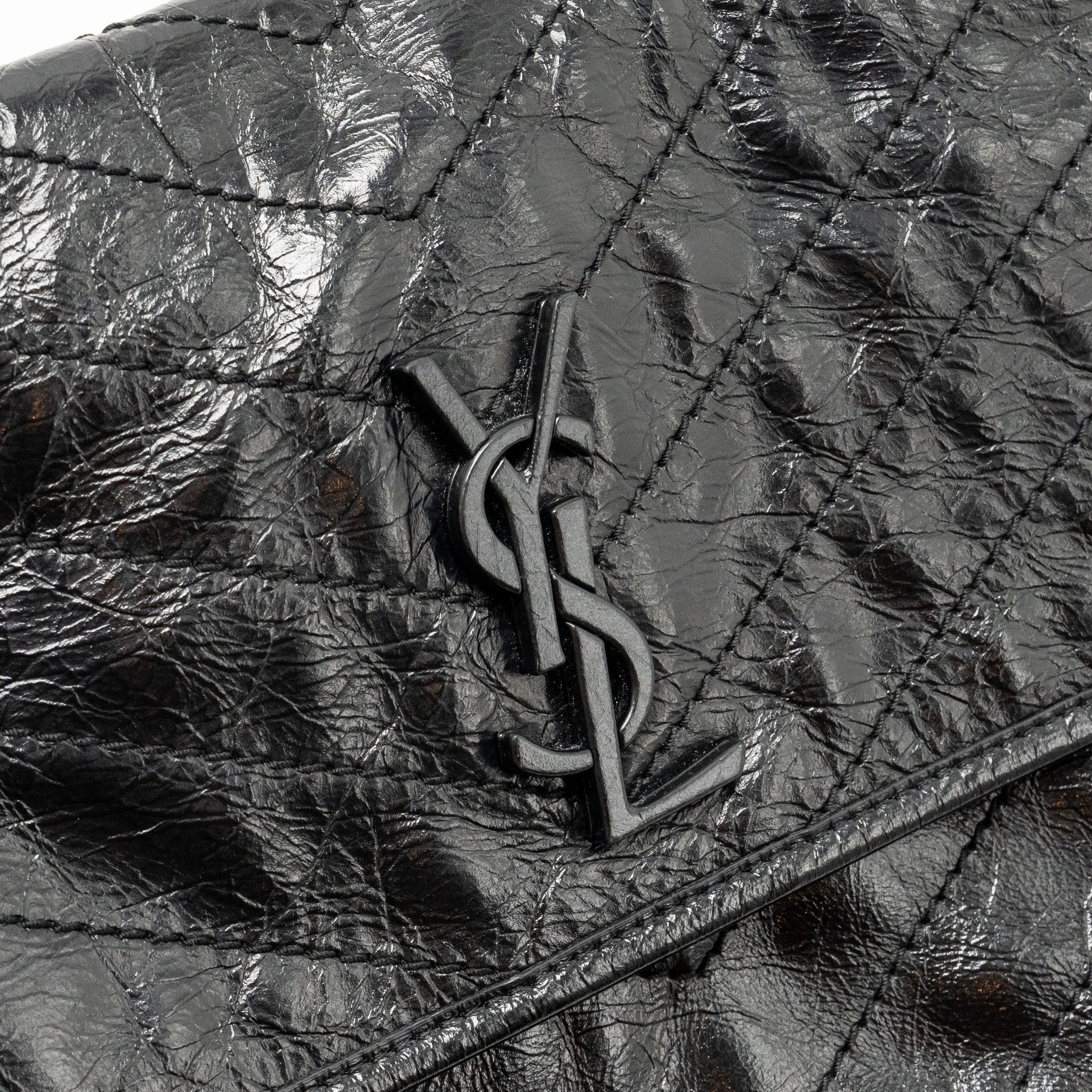 SAINT LAURENT/YSL MEDIUM NIKI CHAIN BAG VINTAGE CALFSKIN BLACK SHW