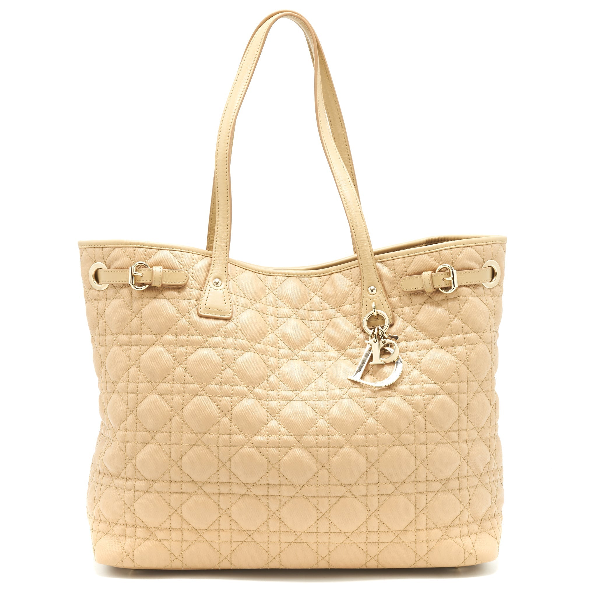 DIOR SHOPPING TOTE BAG BEIGE GHW