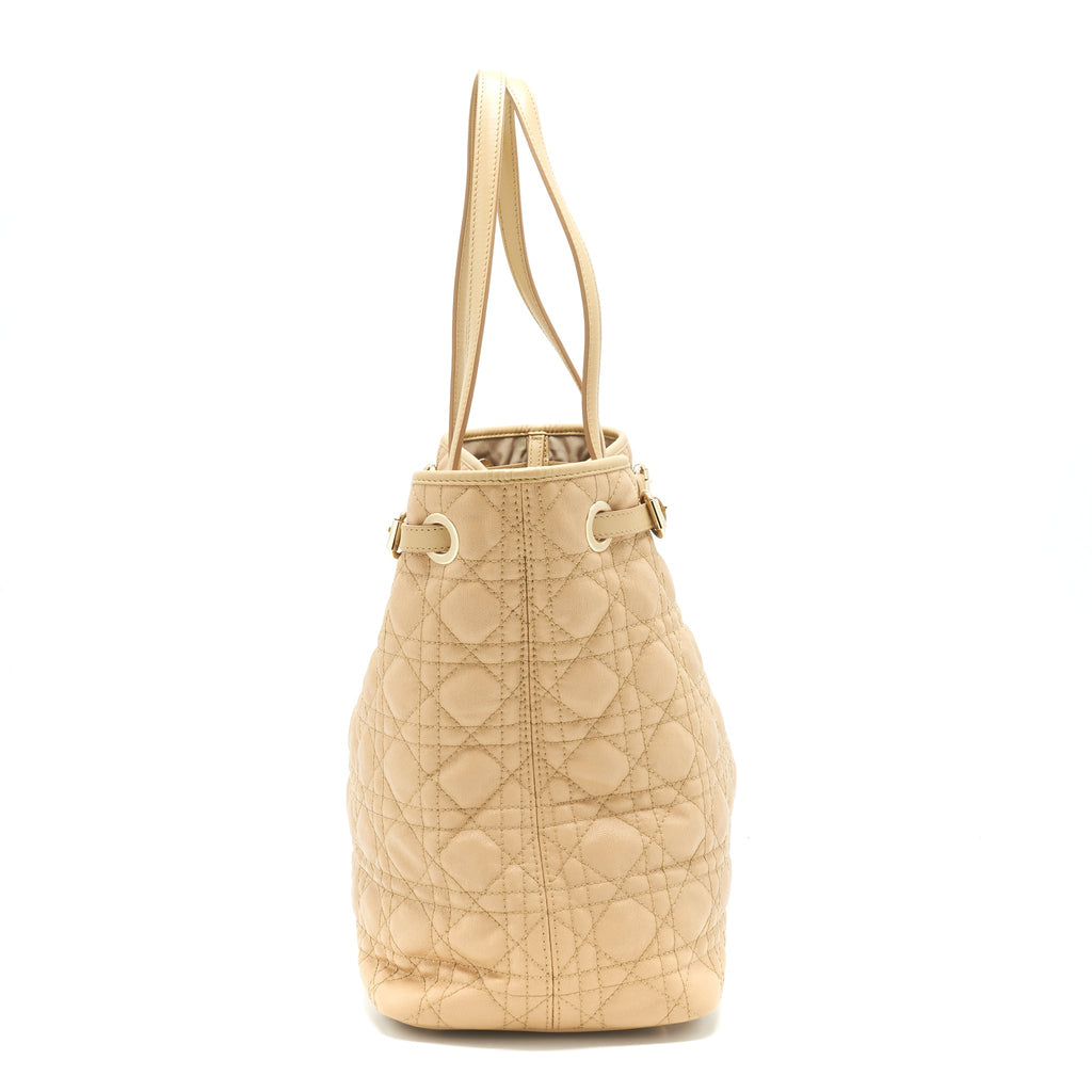 DIOR SHOPPING TOTE BAG BEIGE GHW
