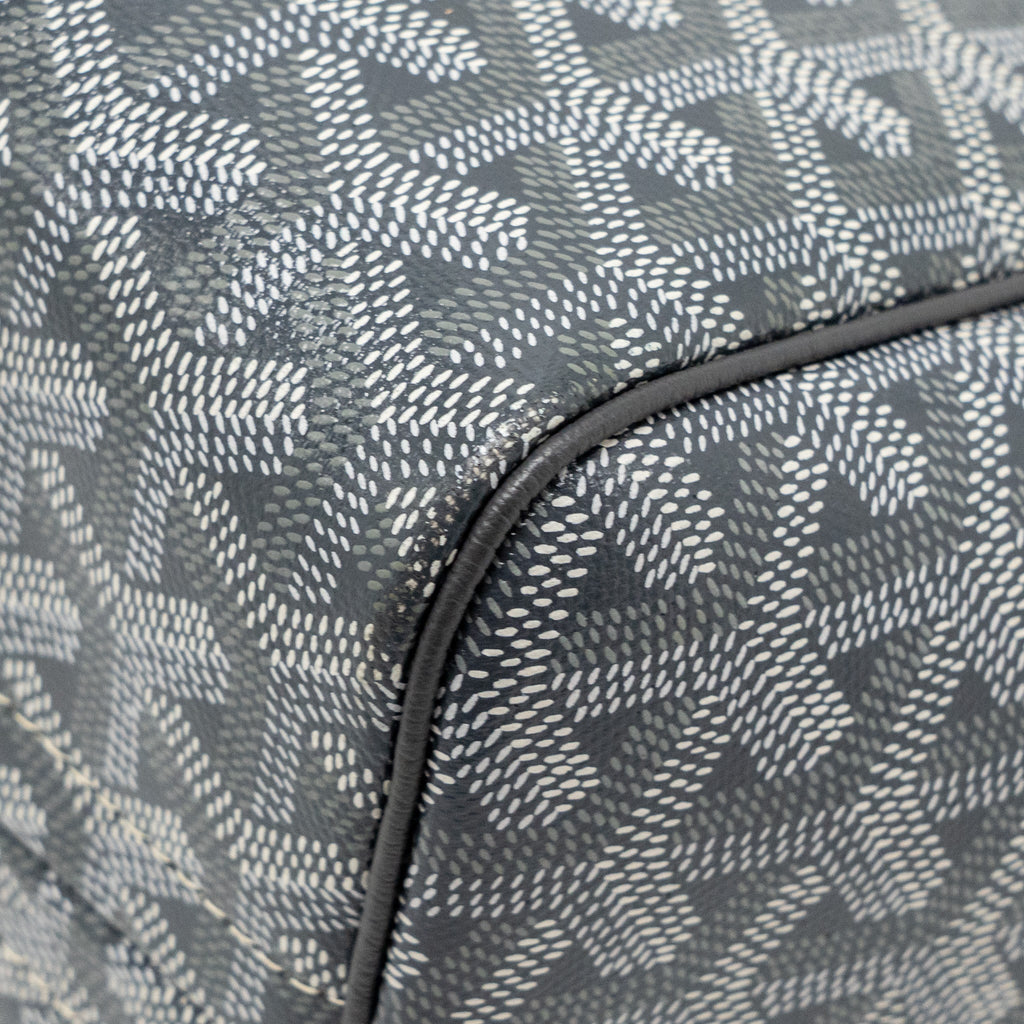 GOYARD ROUETTE SOUPLE PM BAG GOYARDLINE CANVAS / CALFSKIN GREY SHW