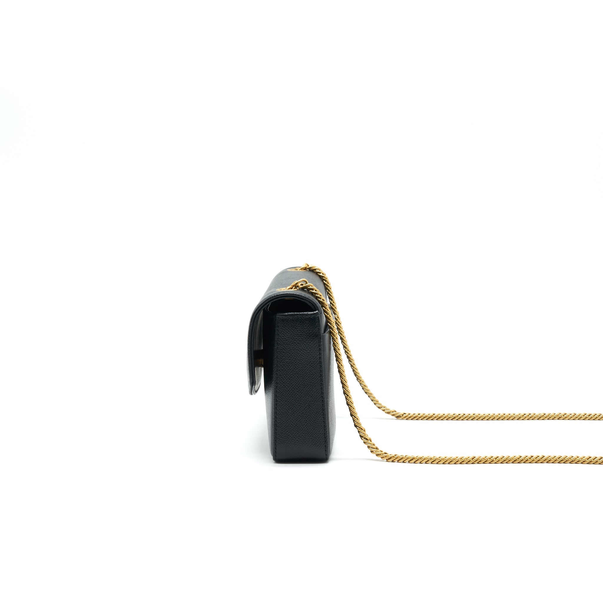 BALENCIAGA BB CHAIN SHOULDER BAG BLACK GHW