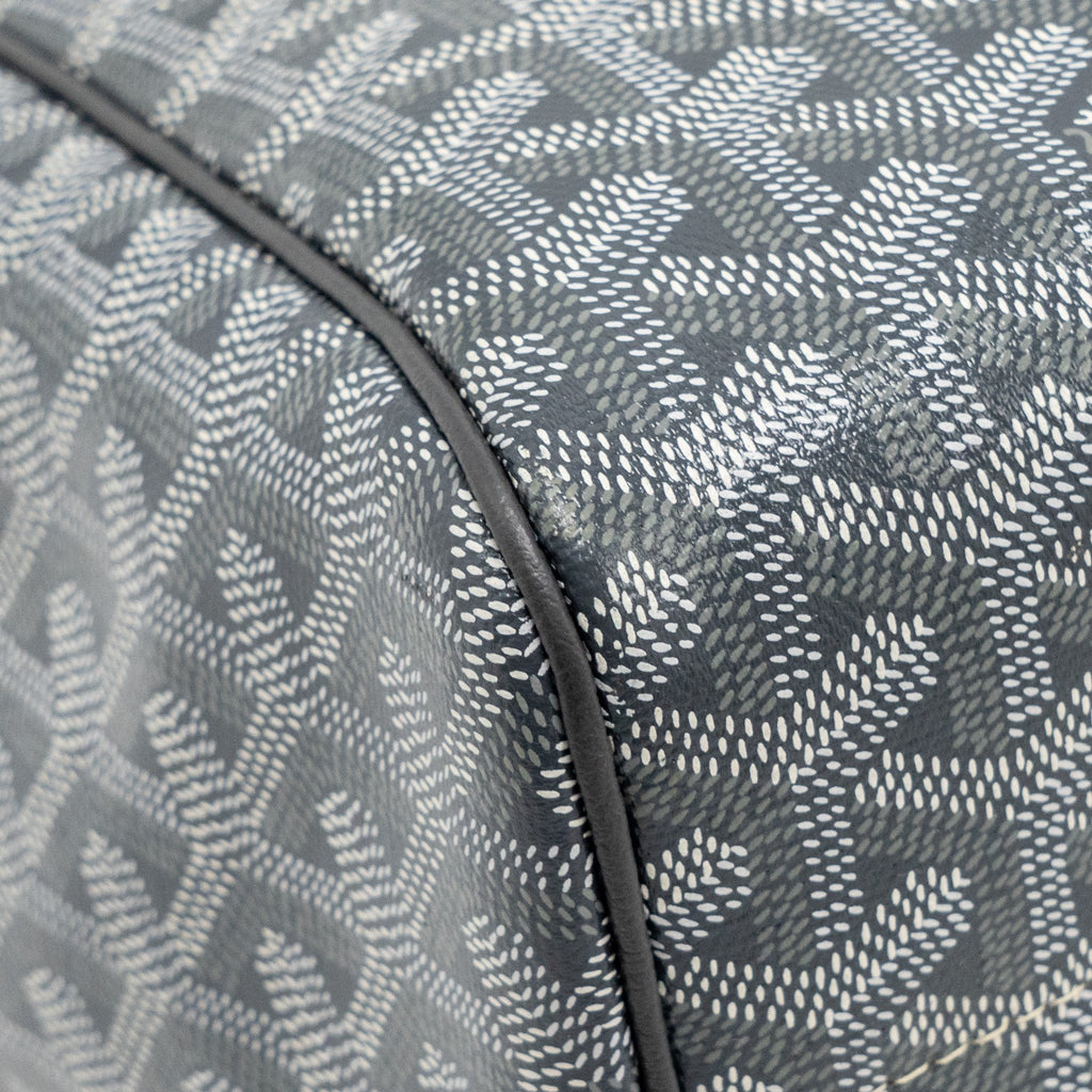 GOYARD ROUETTE SOUPLE PM BAG GOYARDLINE CANVAS / CALFSKIN GREY SHW