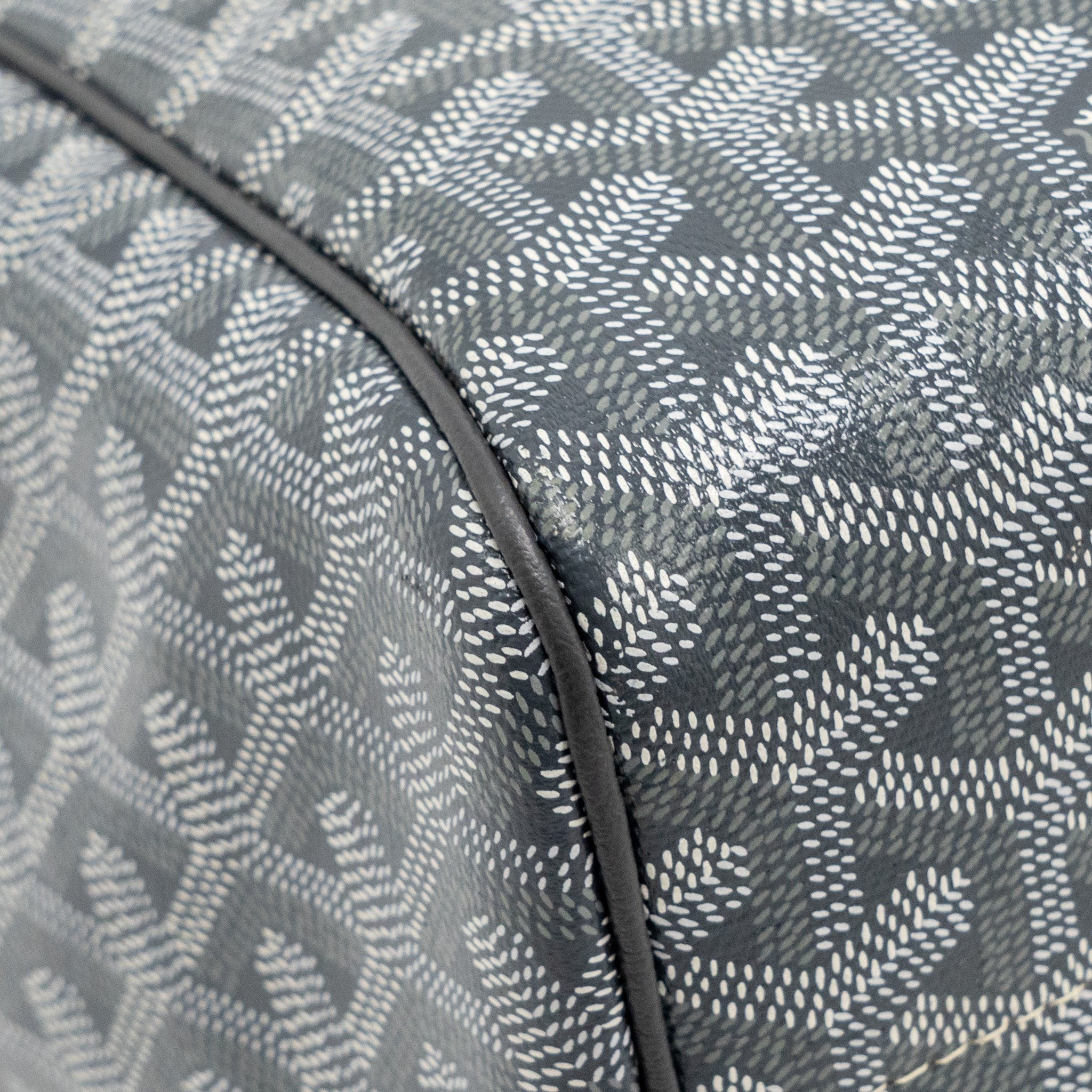 GOYARD ROUETTE SOUPLE PM BAG GOYARDLINE CANVAS / CALFSKIN GREY SHW