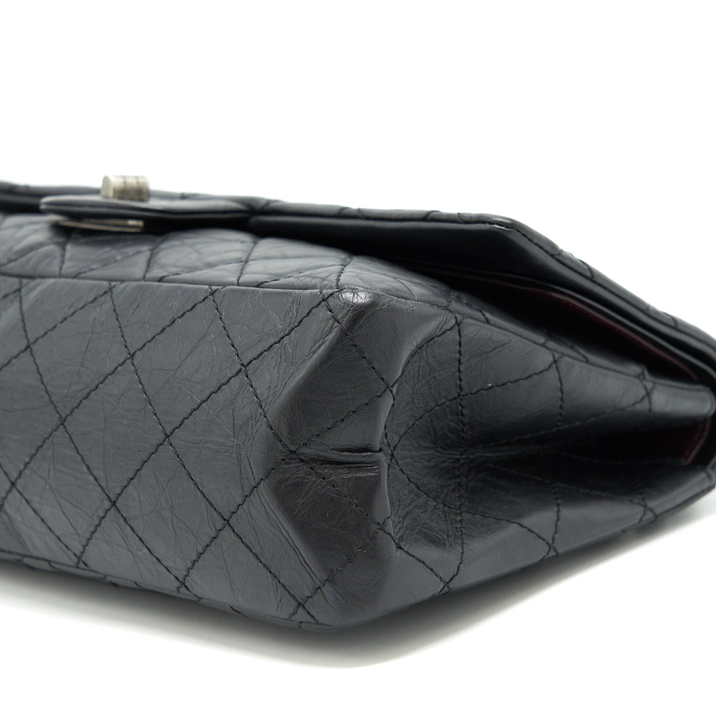 CHANEL 2.55 227 REISSUE CALFSKIN BLACK RUTHENIUM HARDWARE