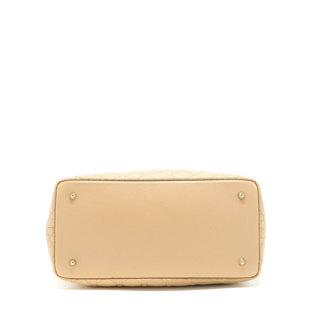 DIOR SHOPPING TOTE BAG BEIGE GHW
