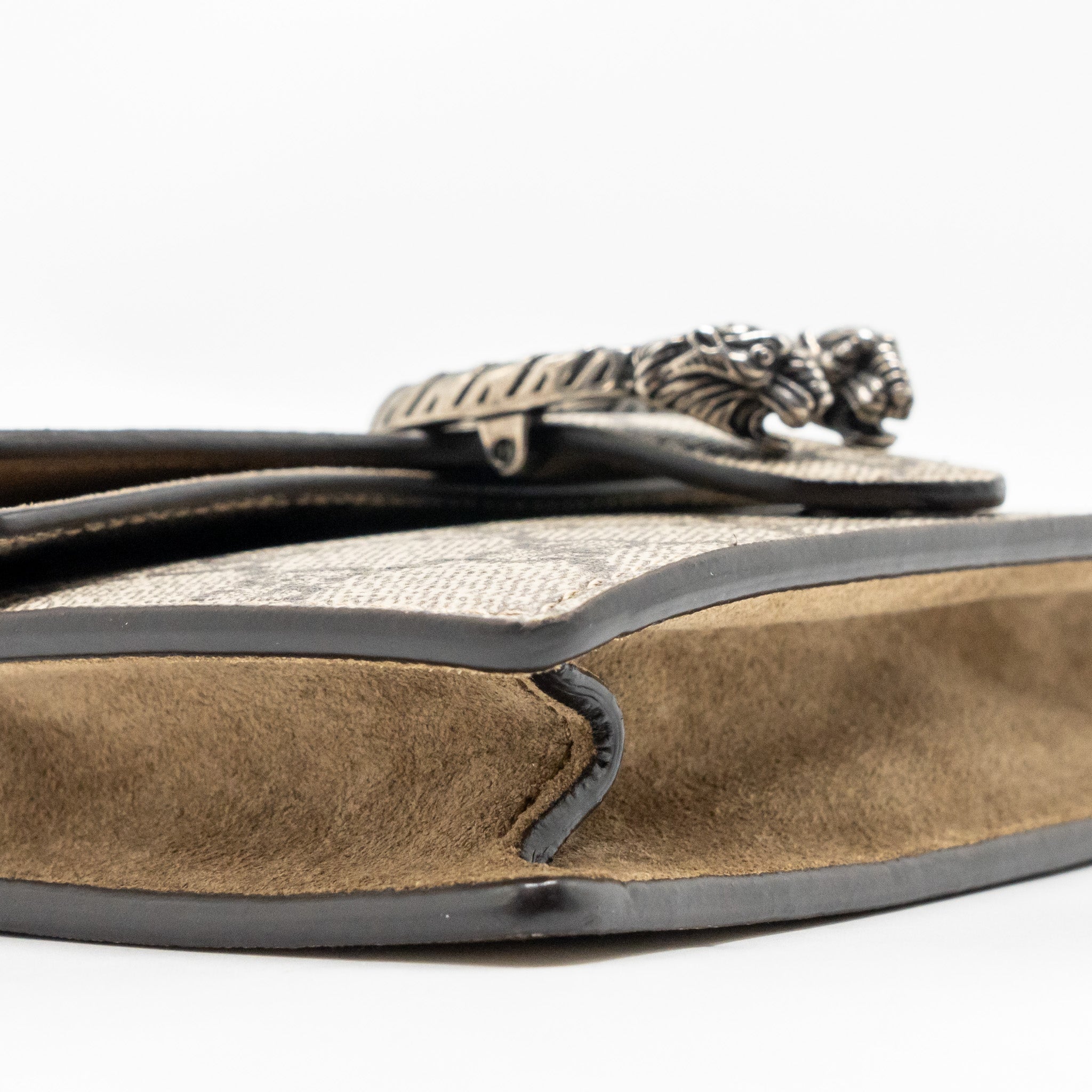 GUCCI SUPER MINI DIONYSUS CANVAS / SUEDE LEATHER BEIGE SHW