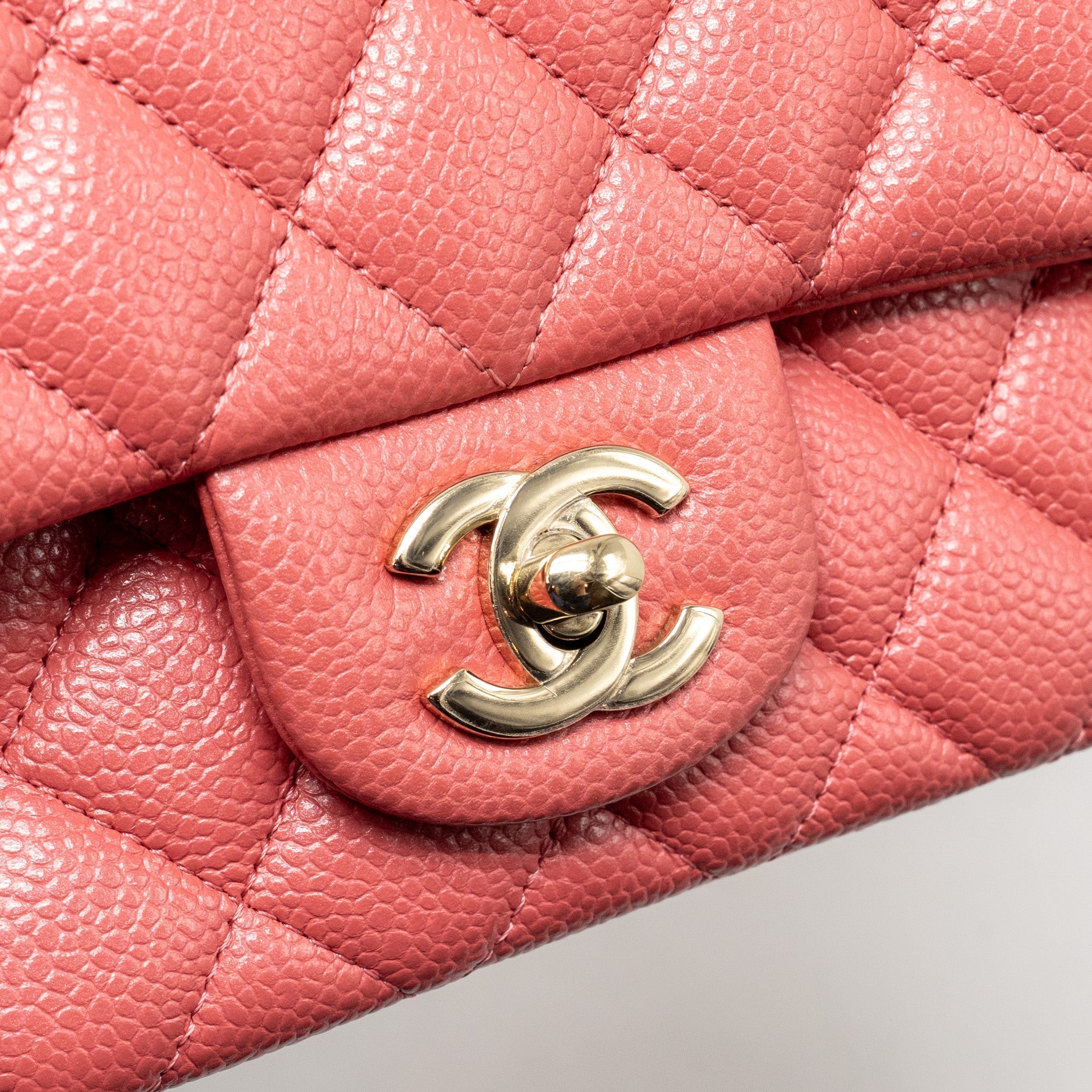 CHANEL MINI RECTANGULAR FLAP BAG CAVIAR PINK GHW