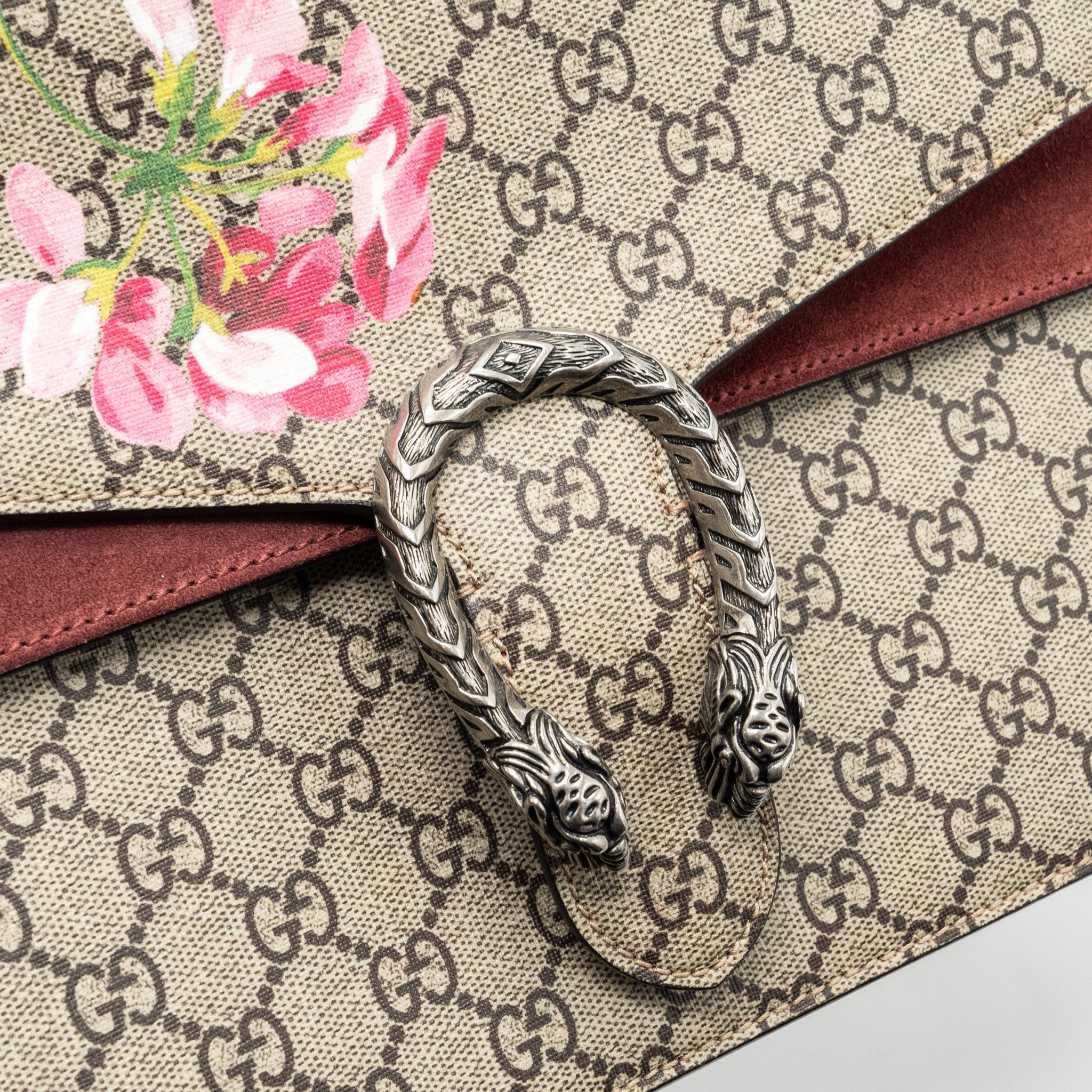 GUCCI DIONYSUS SHOULDER BAG FLOWER PRINTED GG SUPREME CANVAS SHW