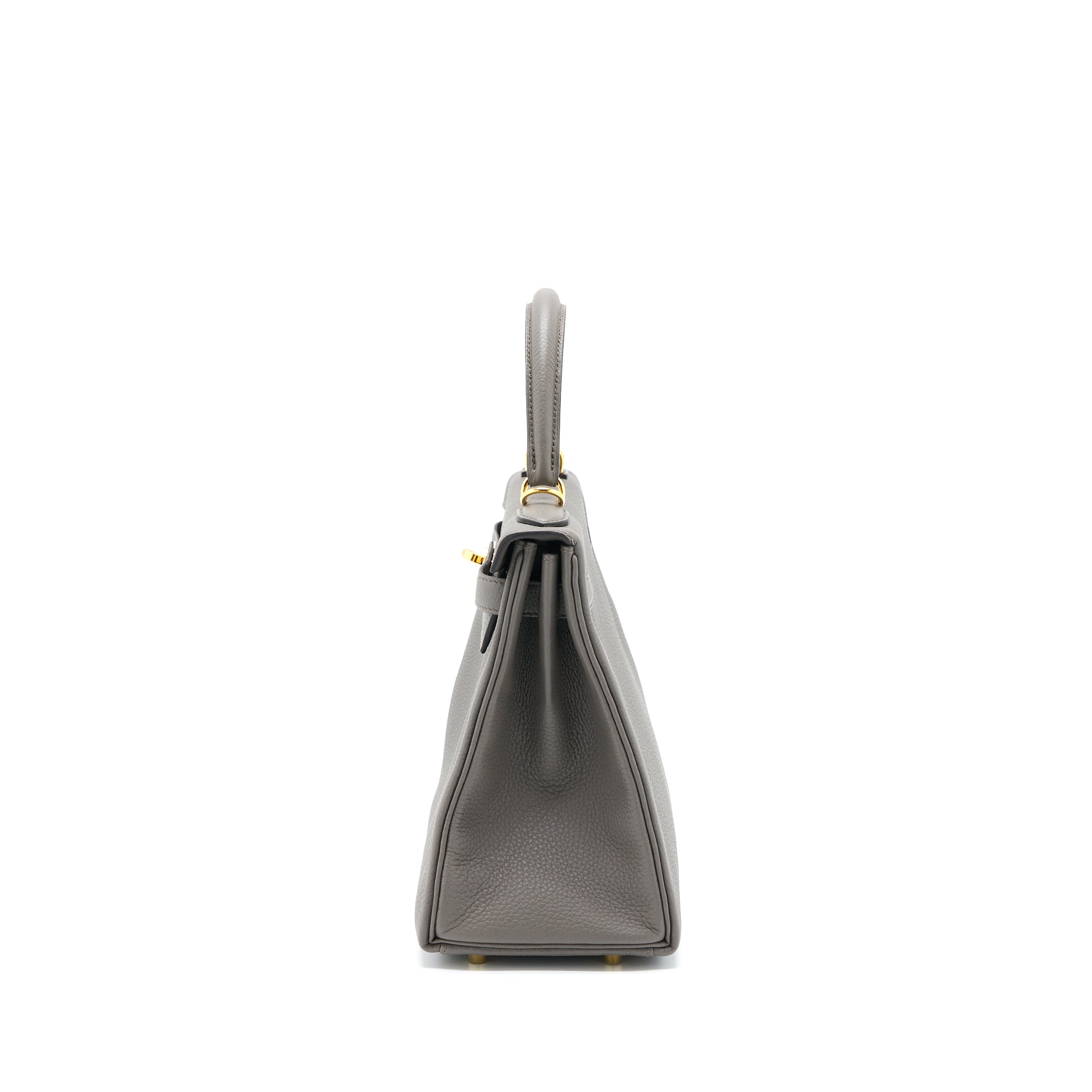 HERMES KELLY 28 TOGO 8F GRIS ETAIN GHW