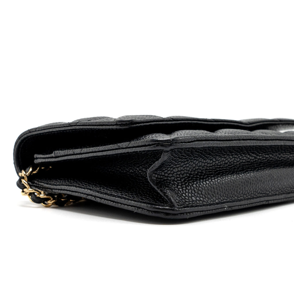 CHANEL CLASSIC WALLET ON CHAIN BLACK CAVIAR BLACK GHW