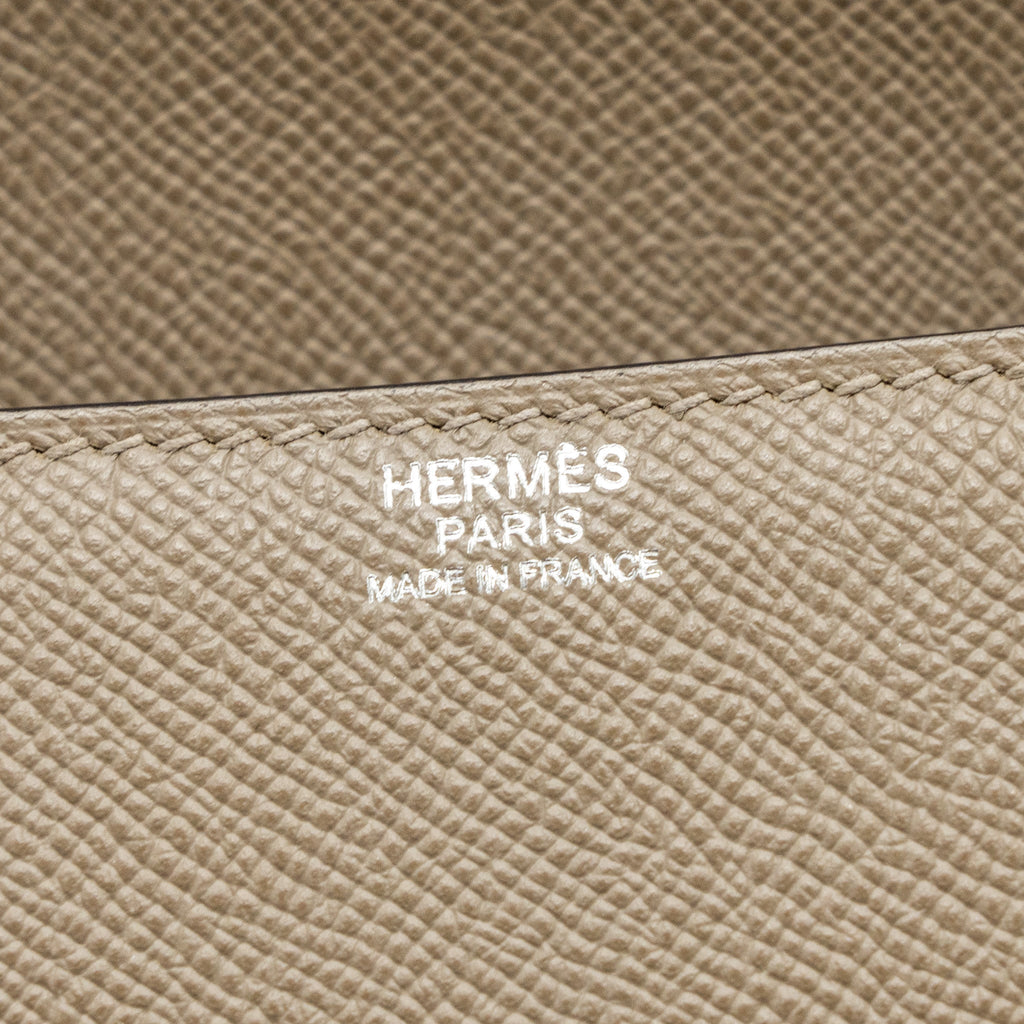 HERMES CHERCHE-MIDI SHOULDER BAG EPSON GRIS ASPHALTE  SHW