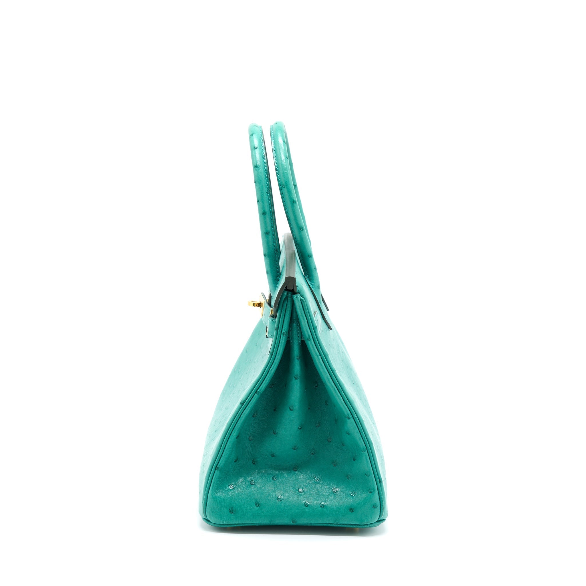 HERMES BIRKIN 30 OSTRICH U1 VERT VERONE GHW