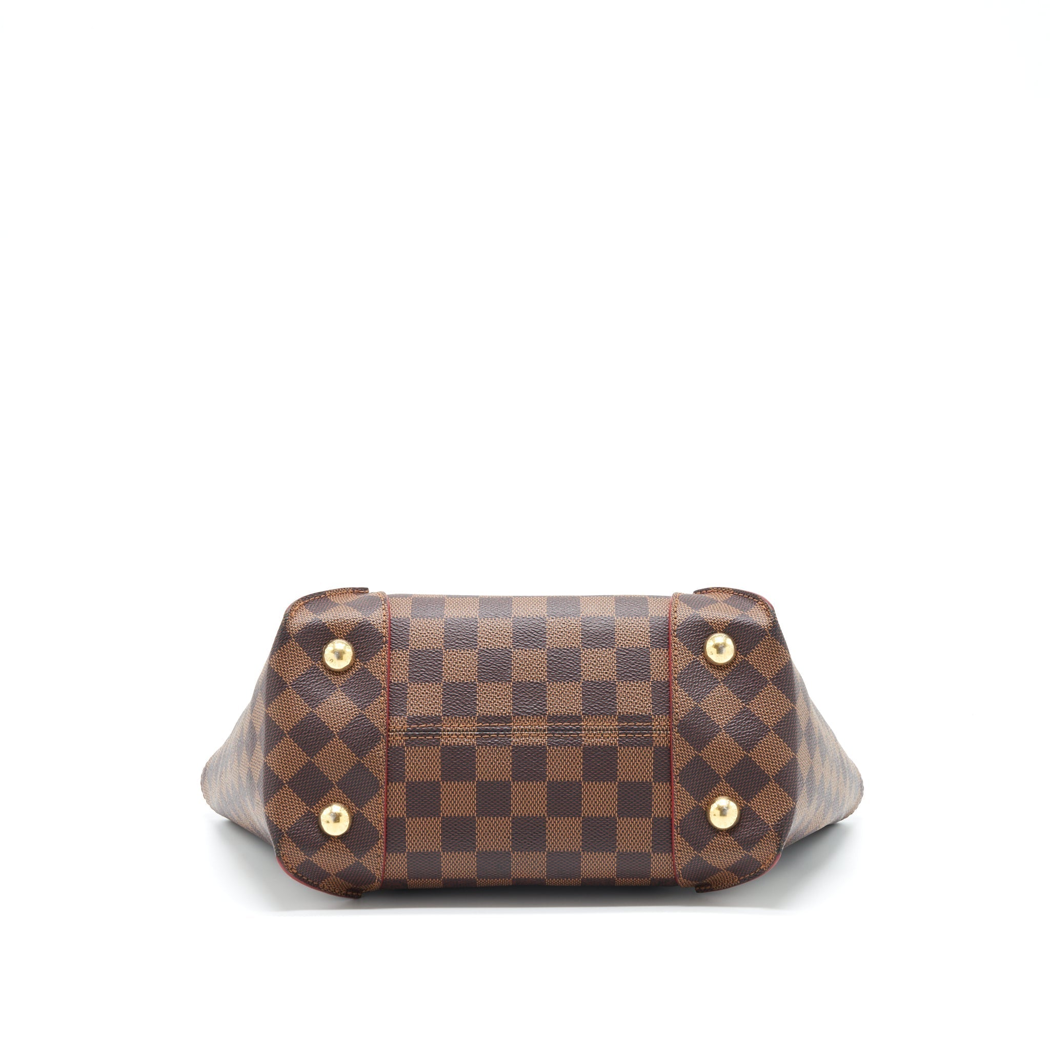 LOUIS VUITTON TOP HANDLE TOTE BAG WITH STRAP DAMIER EBENE/RED GHW