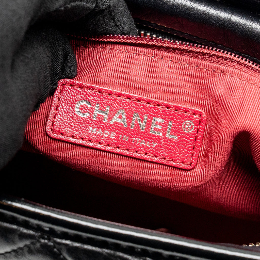CHANEL NEW MEDIUM GABRIELLE HOBO BAG CALFSKIN BLACK MULTICOLOUR HARDWARE