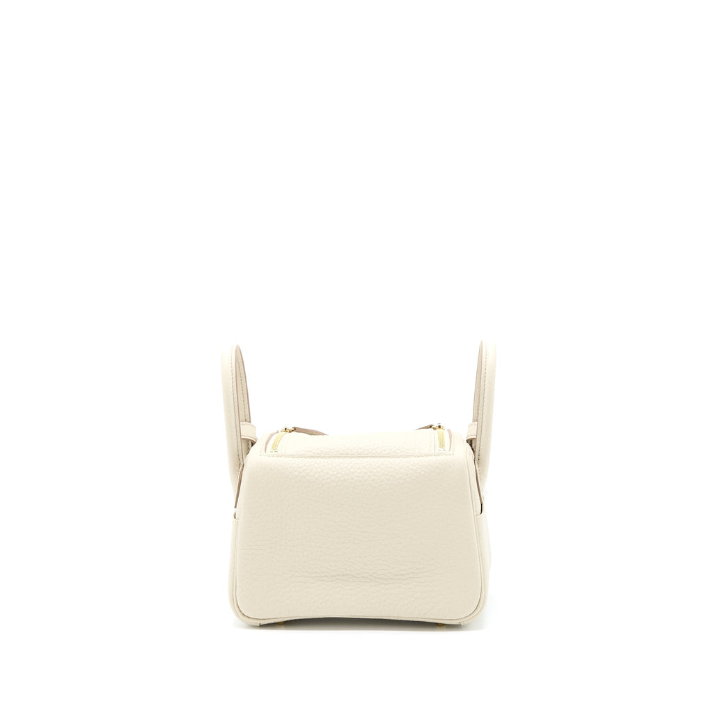 HERMES MINI LINDY CLEMENCE BETON GHW