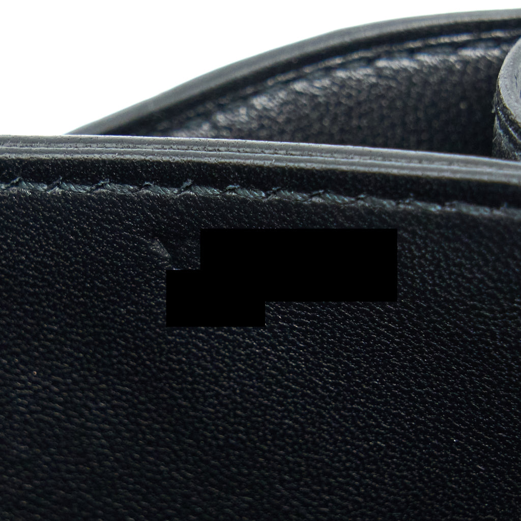 HERMES MINI CONSTANCE ALLIGATOR MISSISSIPPIENSIS MAT BLACK RGHW