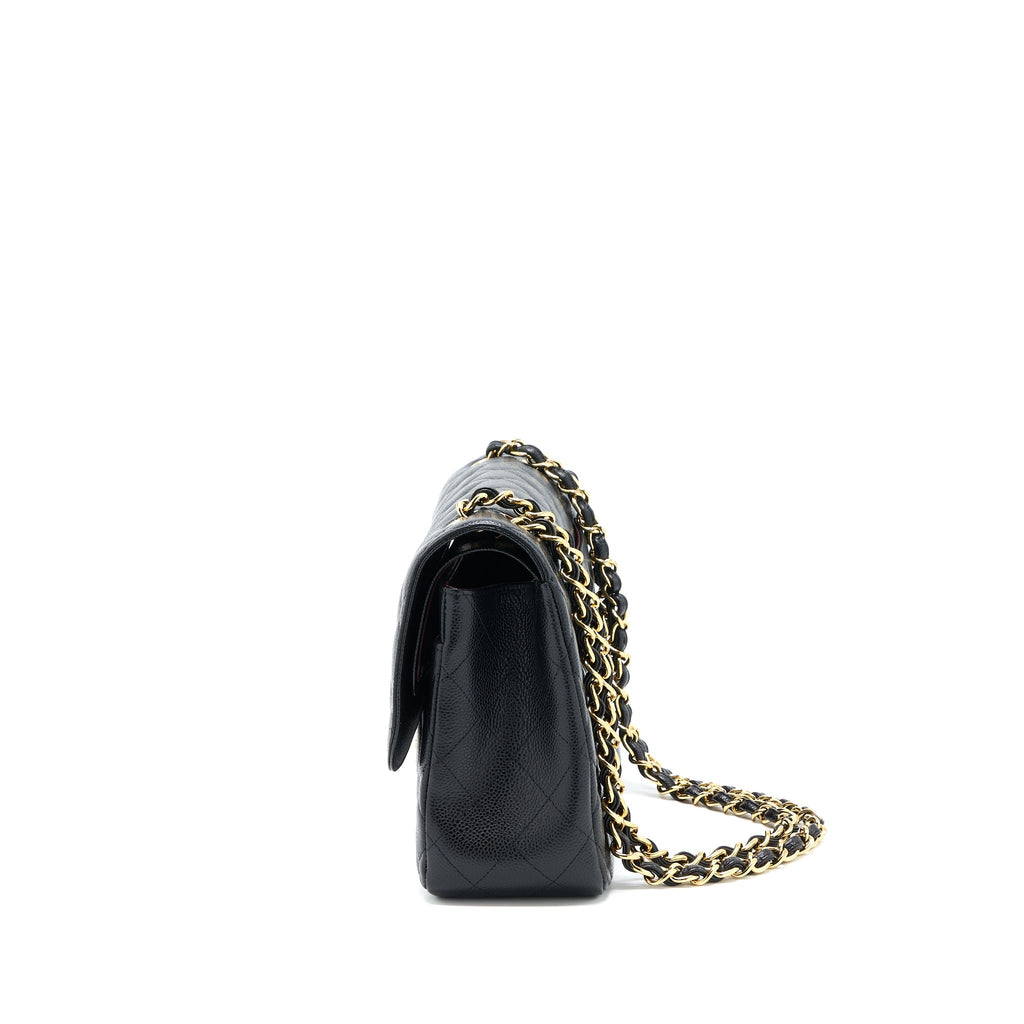 CHANEL JUMBO CLASSIC DOUBLE FLAP BAG CAVIAR BLACK GHW